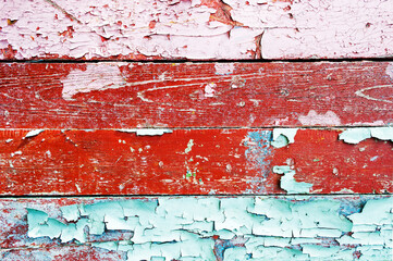 Peeling paint on the wooden texture surface, peeling paint pattern on the wooden planks, texture...