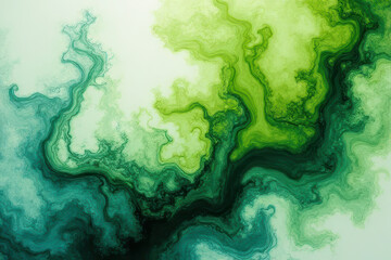 Mesmerizing Ink Swirls: Close-Up Photography of Lime and Pearl Blending in Water