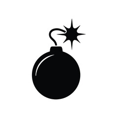 Round Bomb with Burning Wick Icon