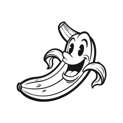Banana peeling vector illustration