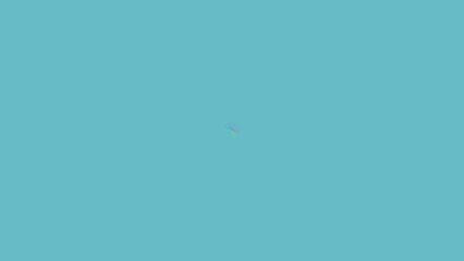 Solid light teal background with faint, blurry rainbow-colored specks