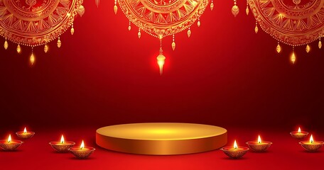 Festive sale background design. Luxury, Golden, modern Product desplay poudium,&nbsp;Showcase&nbsp;stage