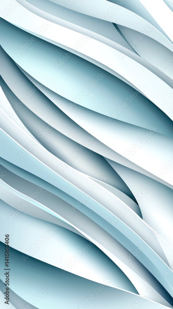 Poster flowing abstract wave patterns digital design graphic art modern aesthetic bright color palette
