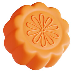 3D Icon Illustration of Chinese Mooncake for Mid-Autumn Festival