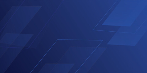 dark blue background with abstract square shape, dynamic and sport banner concept. © Hanofa Febriyanti