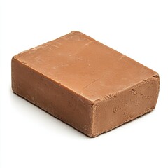 Rectangular bar of brown soap