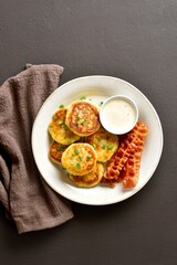 Potato pancakes made from mashed potato and green onion
