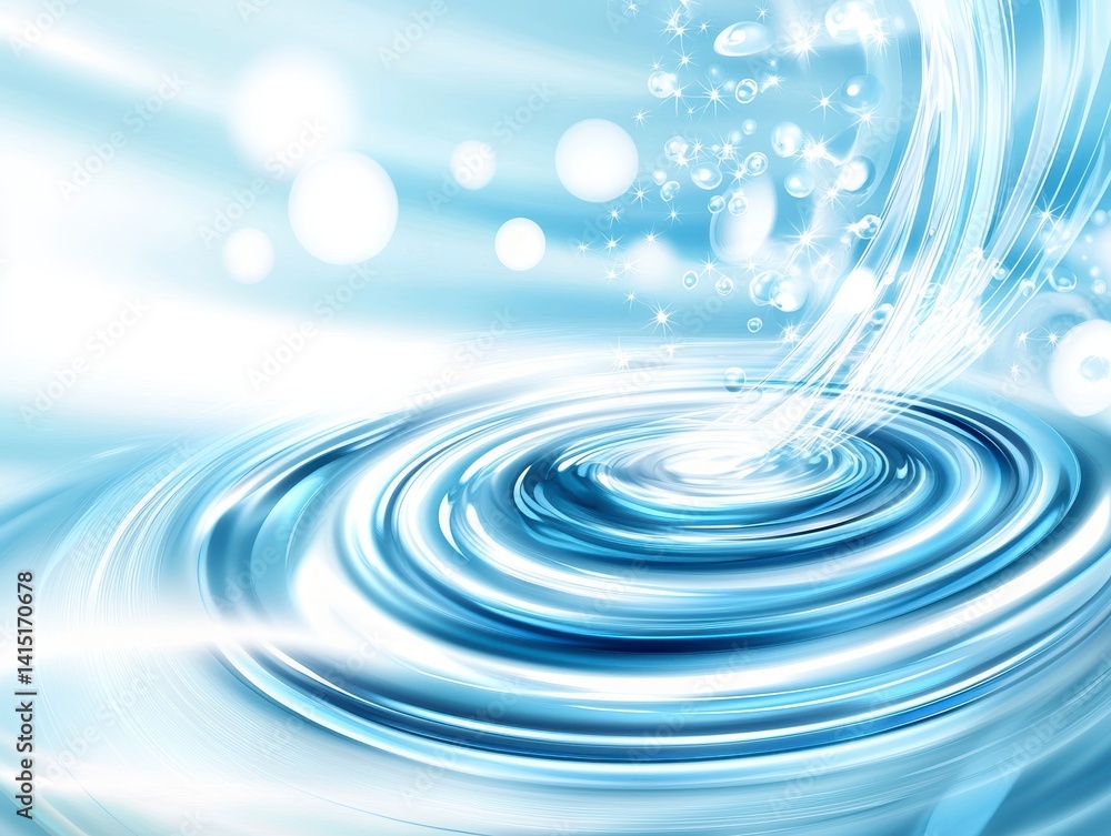 Poster dynamic water ripples creating serene effects in a calm environment abstract art concept