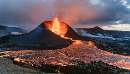 Fototapeta premium Explore the legends surrounding ancient volcanoes. 