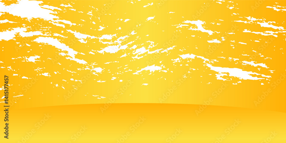 Poster yellow background abstract with gradient in empty room studio, yellow empty room studio gradient use