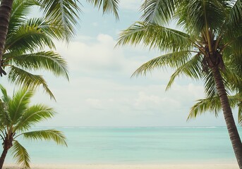 Fototapeta premium Tropical Beach with Crystal Clear Water