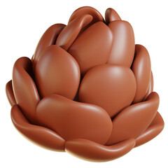 3D Pine Cone Icon