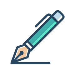 Pen Icon – Vector Symbol for Writing, Creativity, and Office Tools