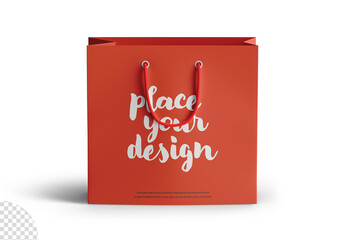 Shopping Paper Bag Mockup Isolated
