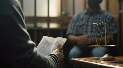 Distressed immigrant holding folded legal document with anxious expression, immigration law and citizenship process concept, legal rights and human rights theme.
