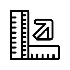 Ruler Icon &ndash; Vector Symbol for Measurement, Design, and Precision Tools