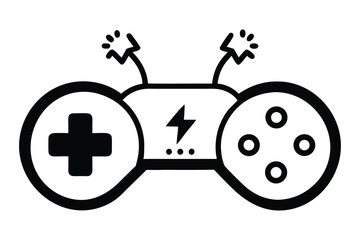 black and white illustration of a vintage video game