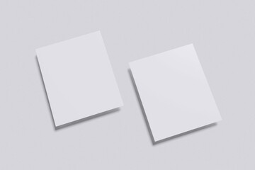 Polaroid paper card with grey background color for mockup template