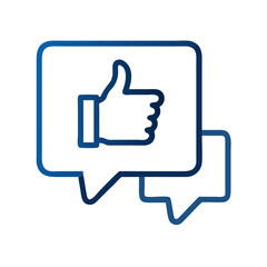 Obraz premium Thumbs Up Icon – Vector Symbol for Positive Feedback, Approval, and Like