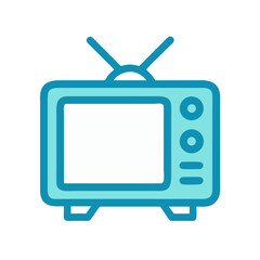 TV Icon – Vector Symbol for Television, Media, and Entertainment
