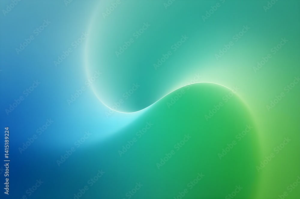 Poster abstract teal and green gradient background with soft curves