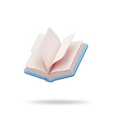 Pink Open Book Icon