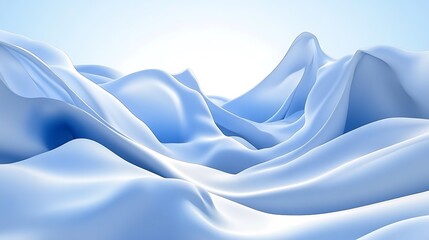 Fototapeta premium Abstract soft blue wave background. 3d blue background with blue lines curved wavy sparkle with copy space for text. Three-dimensional wave and blue background.