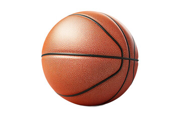 Fototapeta premium A classic orange basketball ready for the game against a bright white background showing off its textured leather.