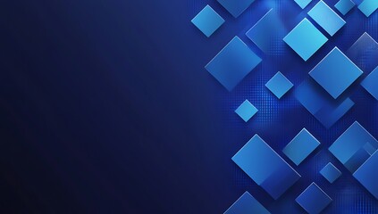 Gradient blue background. Geometric texture of light-dark blue squares. The substrate for branding, calendar, postcard, screensaver, poster, cover. A place for your design or text. illustration