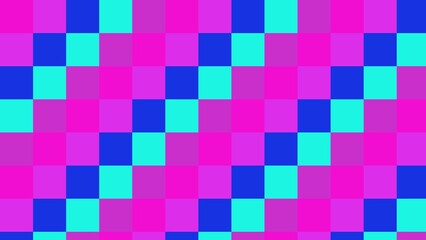 Vibrant, colorful, pixelated squares create a dynamic pattern