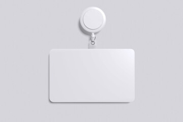 Landscape id card white with clean for mockup template