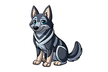 dog sitting vector pet animal isolated on white background