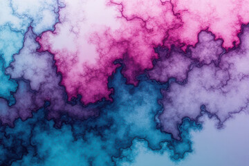Obraz premium Mesmerizing Ink in Water: Swirling Magenta & Turquoise Colors Create Dreamlike Patterns