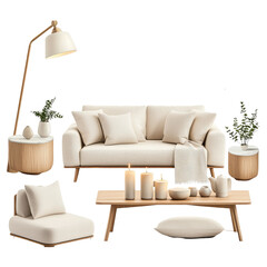 Modern Beige Living Room Set