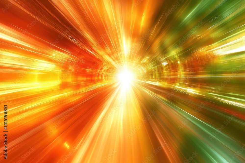 Poster vibrant burst of light showcasing dynamic energy and colorful abstract patterns in motion