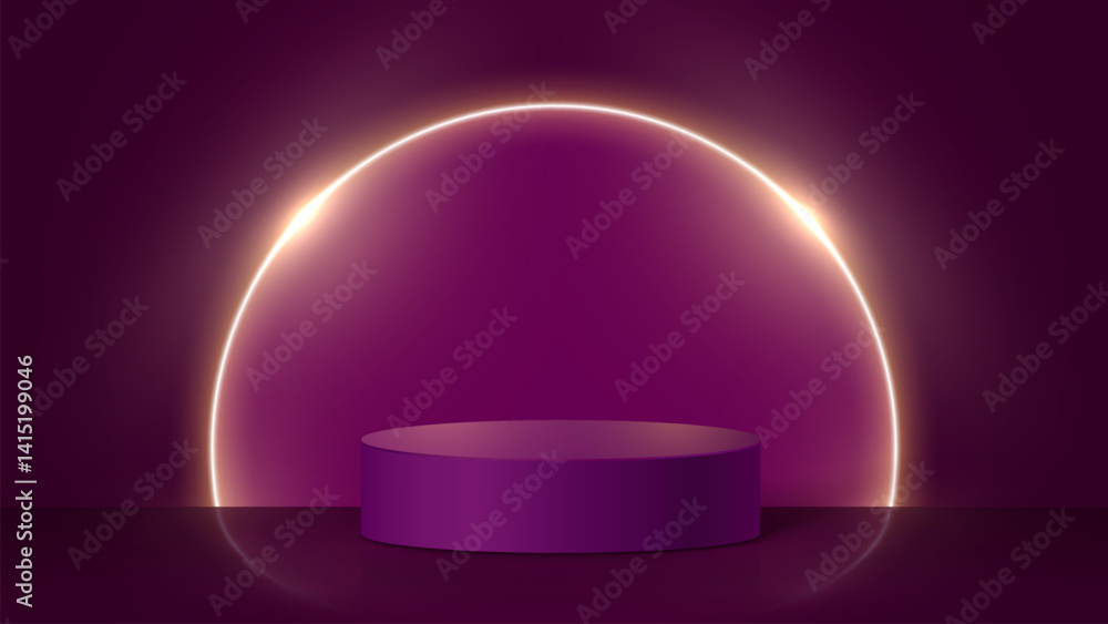 Aufkleber abstract minimal scene. minimal podium with soft material base. soft podium stages and product showc