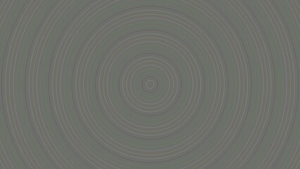 Abstract concentric circles pattern.  A neutral gray and muted olive green background features a series of concentric circles, with subtle variations in shade and color