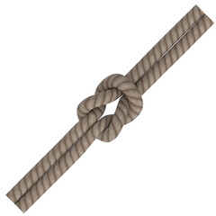 3D rendering illustration of a square knot
