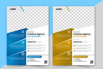 Obraz premium Creative Modern Business Flyer Design for any Corporation ,adobe illustrator , Flyer ,Print Design , Poster Design ,Colourful, Eangegement 
