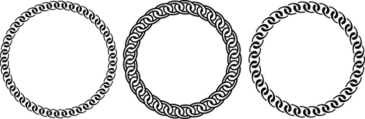 Black chains vector seamless pattern on white background