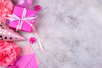 Birthday party celebration concept with papaer hat