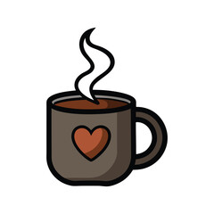 Obraz premium Coffee cup vector for Father’s Day, featuring fun design for use in gift items, posters, and apparel.