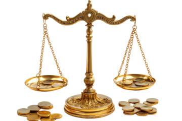 scales of justice on transparent background