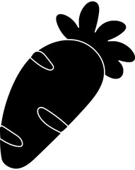 vegetable illustration carrot silhouette food logo fresh icon healthy outline vegetarian root raw vitamin ripe nutrition harvest green leaf shape or vector graphic background