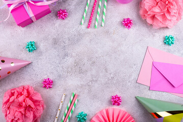 Birthday party celebration concept with papaer hat