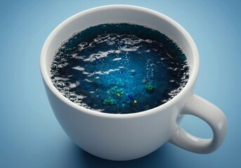 Ocean in a Mug, Underwater Coffee Cup, Marine Still Life