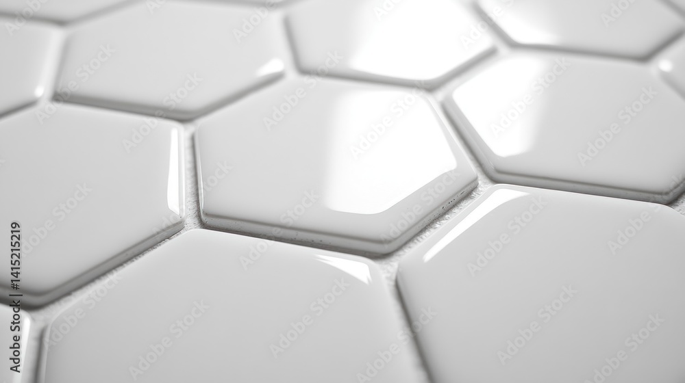 Poster close-up view of a hexagonal tile pattern.