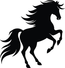 black horse vector illustration