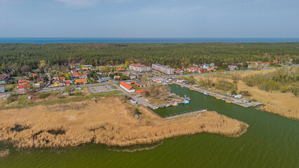 Kąty Rybackie Port nad zalewem wiślanym
