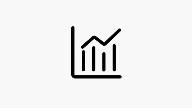 Animation graphics business growth icon. Business growth charts. Clean White background icon